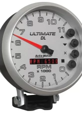 AutoMeter GAUGE; TACH; 5in.; 11K RPM; PEDESTAL; DATALOGGING; ULTIMATE DL PLAYBACK; SILVER                                     - 6895 - Image 5