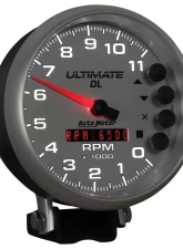 AutoMeter GAUGE; TACH; 5in.; 11K RPM; PEDESTAL; DATALOGGING; ULTIMATE DL PLAYBACK; SILVER                                     - 6895 - Image 6