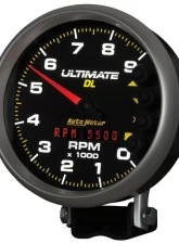 AutoMeter GAUGE; TACH; 5in.; 9K RPM; PEDESTAL; DATALOGGING; ULTIMATE DL PLAYBACK; BLACK                                     - 6896 - Image 3