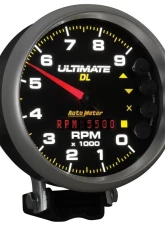 AutoMeter GAUGE; TACH; 5in.; 9K RPM; PEDESTAL; DATALOGGING; ULTIMATE DL PLAYBACK; BLACK                                     - 6896 - Image 6