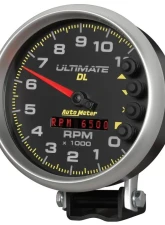AutoMeter GAUGE; TACH; 5in.; 11K RPM; PEDESTAL; DATALOGGING; ULTIMATE DL PLAYBACK; BLACK                                     - 6897 - Image 2