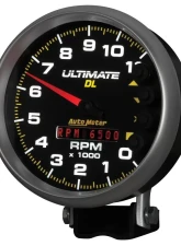 AutoMeter GAUGE; TACH; 5in.; 11K RPM; PEDESTAL; DATALOGGING; ULTIMATE DL PLAYBACK; BLACK                                     - 6897 - Image 3
