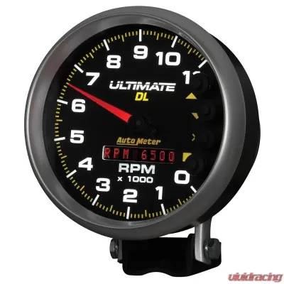 AutoMeter GAUGE; TACH; 5in.; 11K RPM; PEDESTAL; DATALOGGING; ULTIMATE DL PLAYBACK; BLACK - 6897