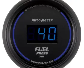 AutoMeter GAUGE; FUEL PRESSURE; 2 1/16in.; 100PSI; DIGITAL; BLACK DIAL W/BLUE LED