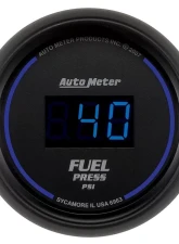AutoMeter GAUGE; FUEL PRESSURE; 2 1/16in.; 100PSI; DIGITAL; BLACK DIAL W/BLUE LED                                     - 6963 - Image 3