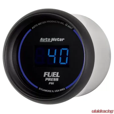 AutoMeter GAUGE; FUEL PRESSURE; 2 1/16in.; 100PSI; DIGITAL; BLACK DIAL W/BLUE LED - 6963