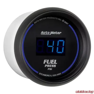 AutoMeter GAUGE; FUEL PRESSURE; 2 1/16in.; 100PSI; DIGITAL; BLACK DIAL W/BLUE LED - 6963
