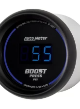 AutoMeter GAUGE; BOOST; 2 1/16in.; 60PSI; DIGITAL; BLACK DIAL W/BLUE LED                                     - 6970 - Image 2