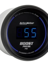 AutoMeter GAUGE; BOOST; 2 1/16in.; 60PSI; DIGITAL; BLACK DIAL W/BLUE LED                                     - 6970 - Image 3