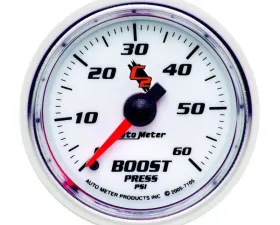 AutoMeter GAUGE; BOOST; 2 1/16in.; 60PSI; MECHANICAL; C2