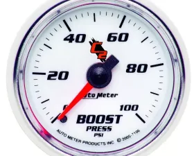 AutoMeter GAUGE; BOOST; 2 1/16in.; 100PSI; MECHANICAL; C2