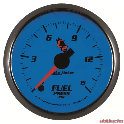 AutoMeter GAUGE; FUEL PRESSURE; 2 1/16in.; 15PSI; DIGITAL STEPPER MOTOR; C2 - 7162