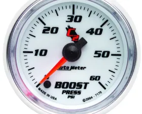 AutoMeter GAUGE; BOOST; 2 1/16in.; 60PSI; DIGITAL STEPPER MOTOR; C2