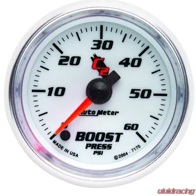 AutoMeter GAUGE; BOOST; 2 1/16in.; 60PSI; DIGITAL STEPPER MOTOR; C2 - 7170