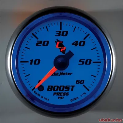 AutoMeter GAUGE; BOOST; 2 1/16in.; 60PSI; DIGITAL STEPPER MOTOR; C2 - 7170