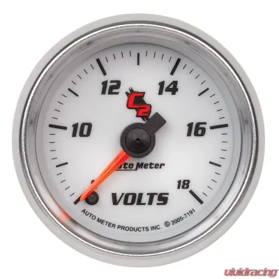AutoMeter GAUGE; VOLTMETER; 2 1/16in.; 18V; DIGITAL STEPPER MOTOR; C2 - 7191