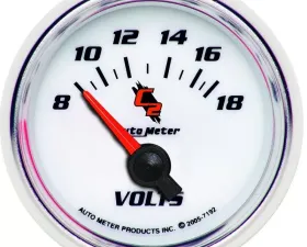 AutoMeter GAUGE; VOLTMETER; 2 1/16in.; 18V; ELECTRIC; C2