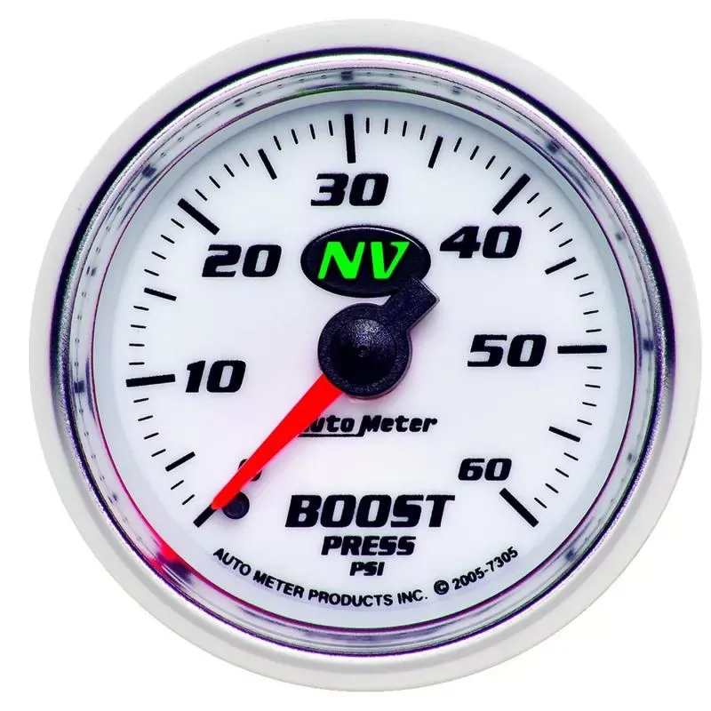 AutoMeter GAUGE; BOOST; 2 1/16in.; 60PSI; MECHANICAL; NV - 7305