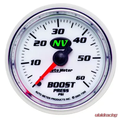 AutoMeter GAUGE; BOOST; 2 1/16in.; 60PSI; MECHANICAL; NV - 7305