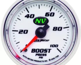 AutoMeter GAUGE; BOOST; 2 1/16in.; 100PSI; MECHANICAL; NV