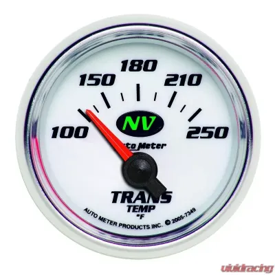 AutoMeter GAUGE; TRANSMISSION TEMP; 2 1/16in.; 100-250deg.F; ELECTRIC; NV - 7349