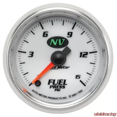 AutoMeter GAUGE; FUEL PRESSURE; 2 1/16in.; 15PSI; DIGITAL STEPPER MOTOR; NV - 7362