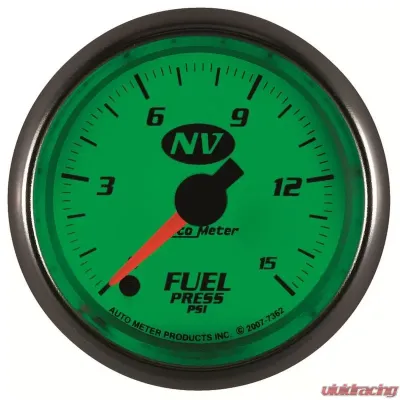 AutoMeter GAUGE; FUEL PRESSURE; 2 1/16in.; 15PSI; DIGITAL STEPPER MOTOR; NV - 7362