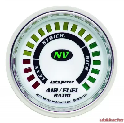 AutoMeter GAUGE; AIR/FUEL RATIO-NARROWBAND; 2 1/16in.; LEAN-RICH; LED ARRAY; NV - 7375