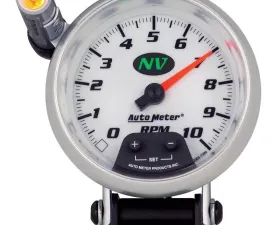 AutoMeter GAUGE; TACHOMETER; 3 3/4in.; 10K RPM; PEDESTAL W/EXT. QUICK-LITE; NV