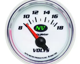 AutoMeter GAUGE; VOLTMETER; 2 1/16in.; 18V; ELECTRIC; NV