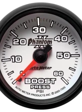 AutoMeter GAUGE; BOOST; 2 1/16in.; 60PSI; MECHANICAL; PHANTOM II                                     - 7505 - Image 2