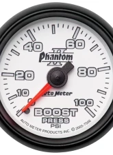 AutoMeter GAUGE; BOOST; 2 1/16in.; 100PSI; MECHANICAL; PHANTOM II                                     - 7506 - Image 2
