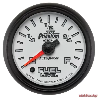 AutoMeter GAUGE; FUEL LEVEL; 2 1/16in.; 0-280O PROGRAMMABLE; PHANTOM II - 7510