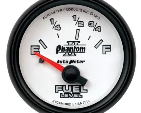 AutoMeter GAUGE; FUEL LEVEL; 2 1/16in.; 73OE TO 10OF; ELEC; PHANTOM II