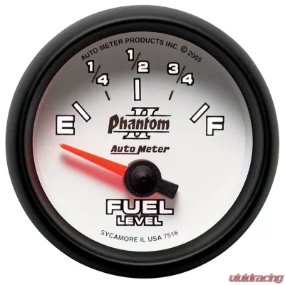 AutoMeter GAUGE; FUEL LEVEL; 2 1/16in.; 240OE TO 33OF; ELEC; PHANTOM II - 7516