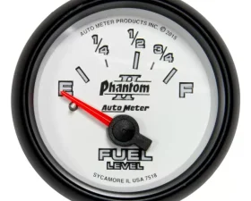 AutoMeter GAUGE; FUEL LEVEL; 2 1/16in.; 16OE TO 158OF; ELEC; PHANTOM II