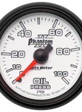 AutoMeter GAUGE; OIL PRESSURE; 2 1/16in.; 100PSI; MECHANICAL; PHANTOM II                                     - 7521 - Image 2