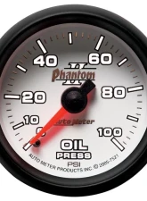 AutoMeter GAUGE; OIL PRESSURE; 2 1/16in.; 100PSI; MECHANICAL; PHANTOM II                                     - 7521 - Image 2