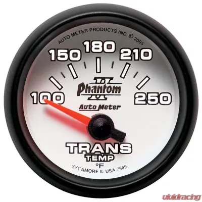 AutoMeter GAUGE; TRANSMISSION TEMP; 2 1/16in.; 100-250deg.F; ELECTRIC; PHANTOM II - 7549