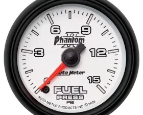 AutoMeter GAUGE; FUEL PRESSURE; 2 1/16in.; 15PSI; DIGITAL STEPPER MOTOR; PHANTOM II