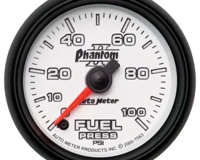 AutoMeter GAUGE; FUEL PRESSURE; 2 1/16in.; 100PSI; DIGITAL STEPPER MOTOR; PHANTOM II