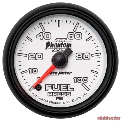 AutoMeter GAUGE; FUEL PRESSURE; 2 1/16in.; 100PSI; DIGITAL STEPPER MOTOR; PHANTOM II - 7563