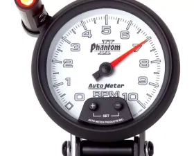AutoMeter GAUGE; TACHOMETER; 3 3/4in.; 10K RPM; PEDESTAL W/EXT. QUICK-LITE; PHANTOM II
