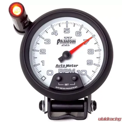 AutoMeter GAUGE; TACHOMETER; 3 3/4in.; 10K RPM; PEDESTAL W/EXT. QUICK-LITE; PHANTOM II - 7590