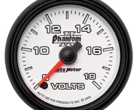 AutoMeter GAUGE; VOLTMETER; 2 1/16in.; 18V; DIGITAL STEPPER MOTOR; PHANTOM II