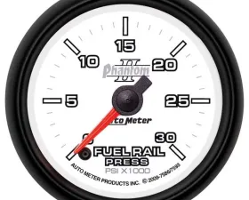 AutoMeter GAUGE; RAIL PRESSURE (RAM 6.7L); 2 1/16in.; 30KPSI; DIGITAL STPR MTR; PHANTOM II