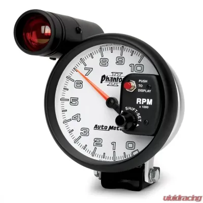 AutoMeter GAUGE; TACHOMETER; 5in.; 10K RPM; PEDESTAL W/EXT. SHIFT-LITE; PHANTOM II - 7599