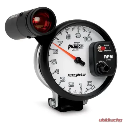 AutoMeter GAUGE; TACHOMETER; 5in.; 10K RPM; PEDESTAL W/EXT. SHIFT-LITE; PHANTOM II - 7599