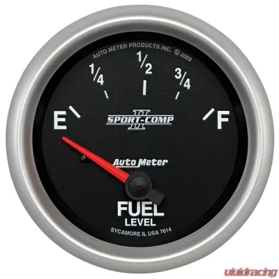 AutoMeter GAUGE; FUEL LEVEL; 2 5/8in.; 0OE TO 90OF; ELEC; SPORT-COMP II - 7614