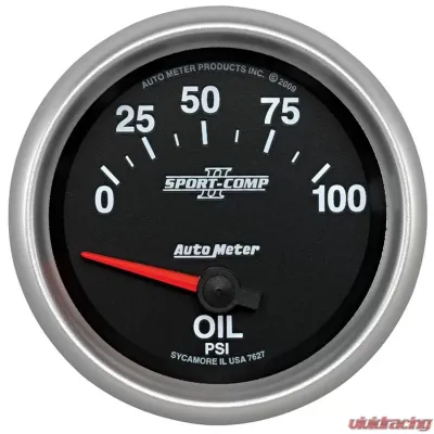 AutoMeter GAUGE; OIL PRESSURE; 2 5/8in.; 100PSI; ELECTRIC; SPORT-COMP II - 7627